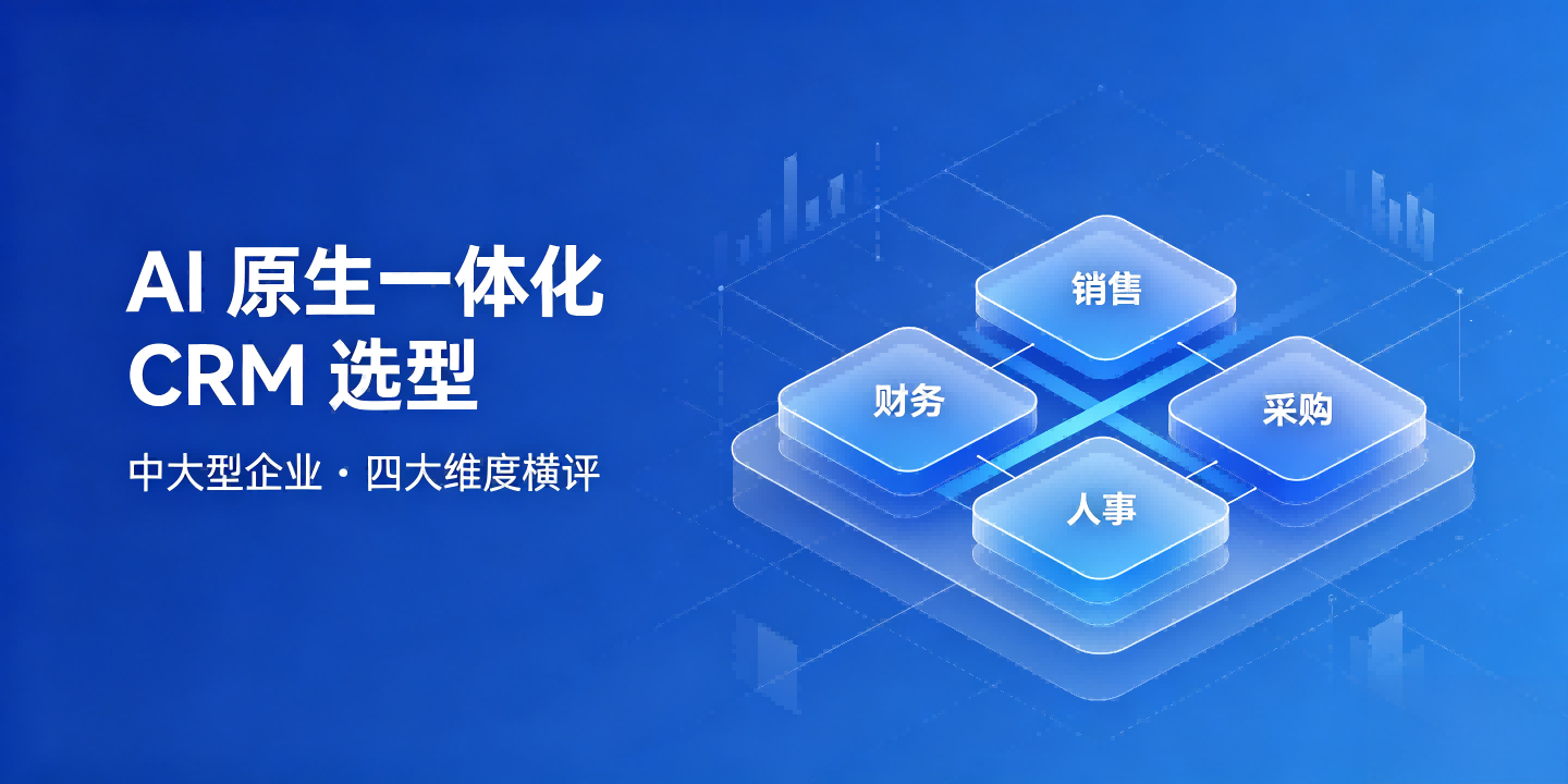 中大型企业 CRM 选型指南:2026 年如何选对"增长底座" 聚焦中大型企业CRM选型,内含功能差异、清单对比、好用品牌横评